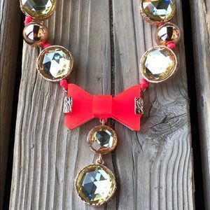 Marc Jacobs BNWT Retired Chunky Crystal Neon Bow Necklace!